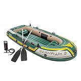 Intex 68380NP - Barca hinchable Seahawk 3, con remos aluminio 295 x 137 x 43 cm