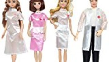 4 SET muñeca juguete enfermera y doctor carrera ropa trajes accesorios para Barbie juguetes niños cumpleaños regalo de Navidad [OFERTAS]